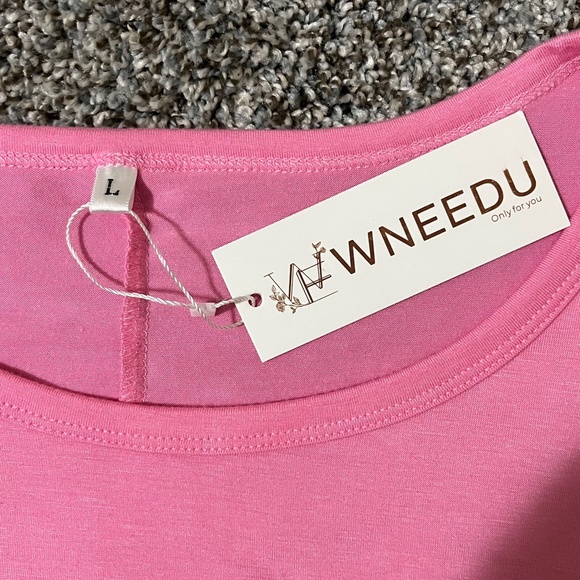 WNEEDU Women's Casual T-shirt Dress; New with Tags; Size L - Picture 6 of 13